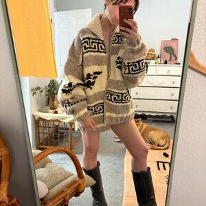 L.L. Bean 80s Thunderbird Cowichan Wool Jacket XL